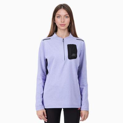 Langarmshirt mit halbem Reißverschluss Damen Running FOCUS