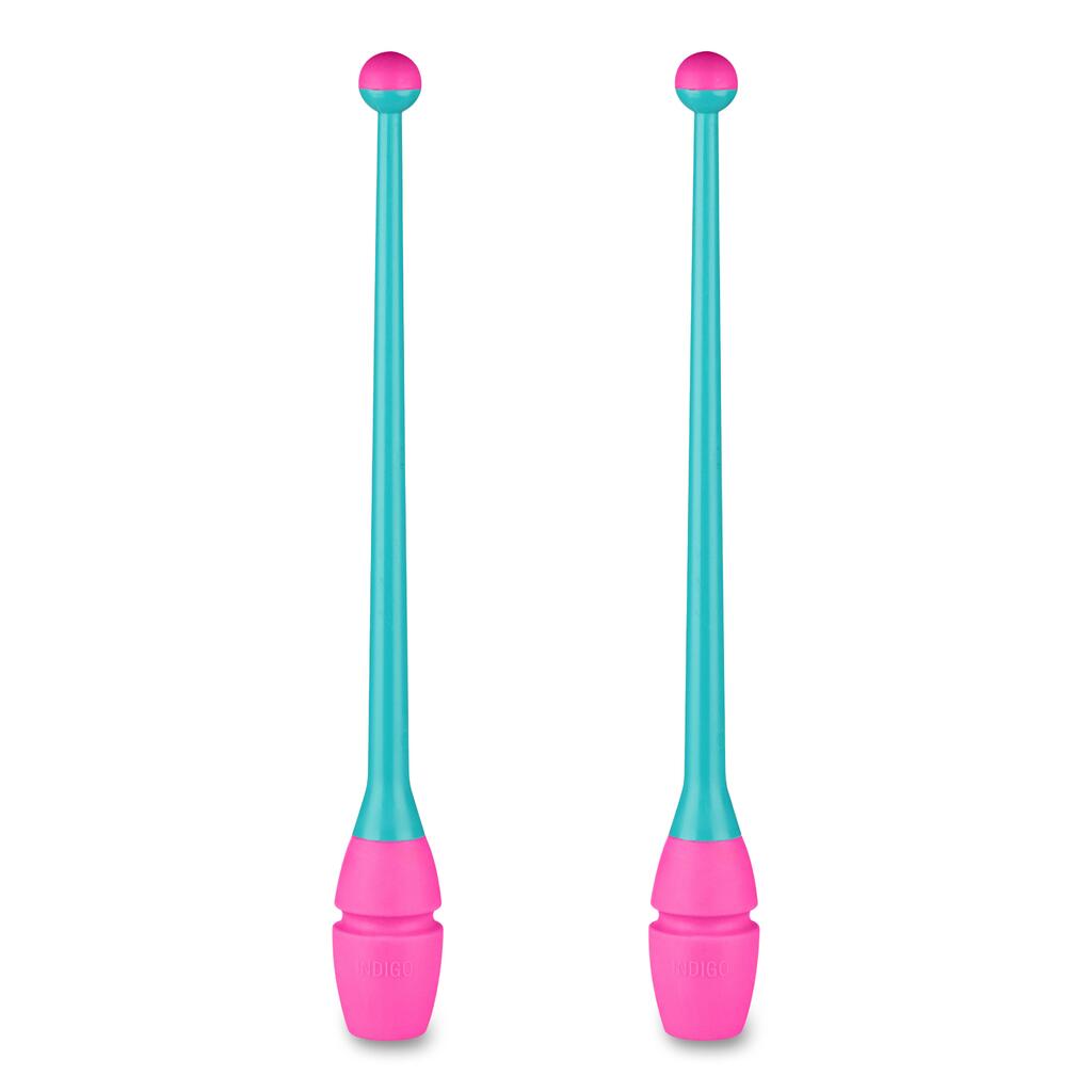 INDIGO Interlocking Rhythmic Gymnastics Clubs 36 cm