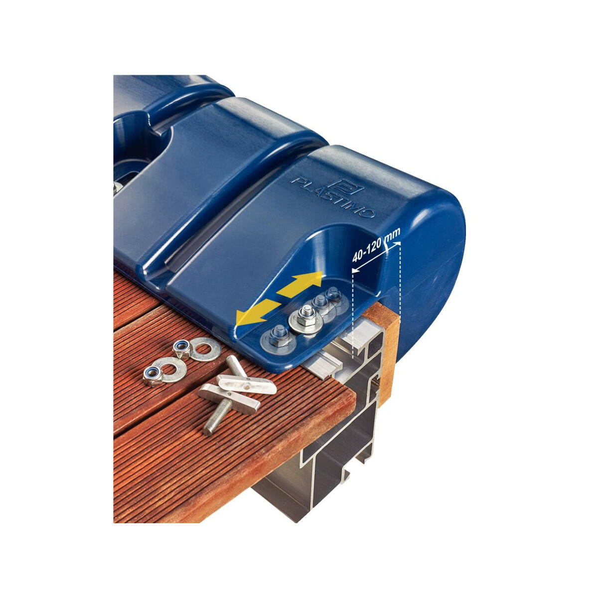defense/bumper a rainures 900 x 300 blc 2/3