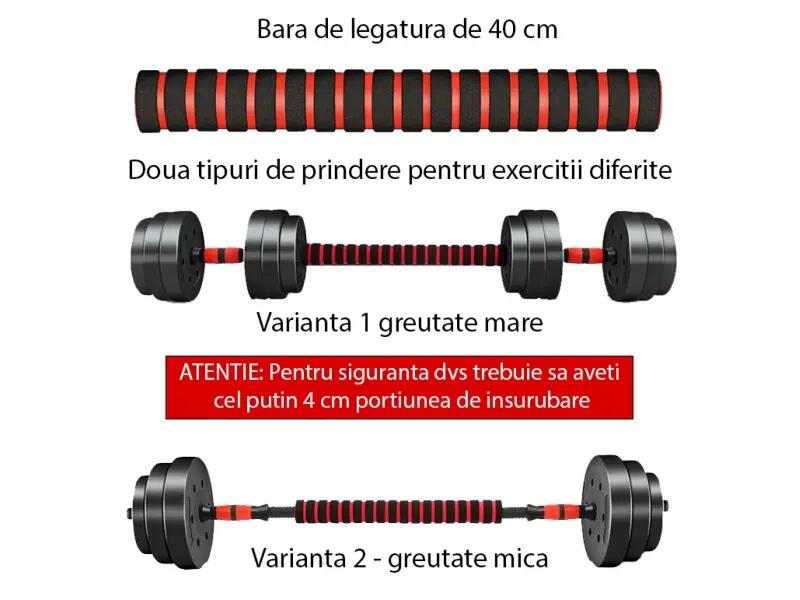 Set gantere reglabile BodyFit 40 kg 2/4