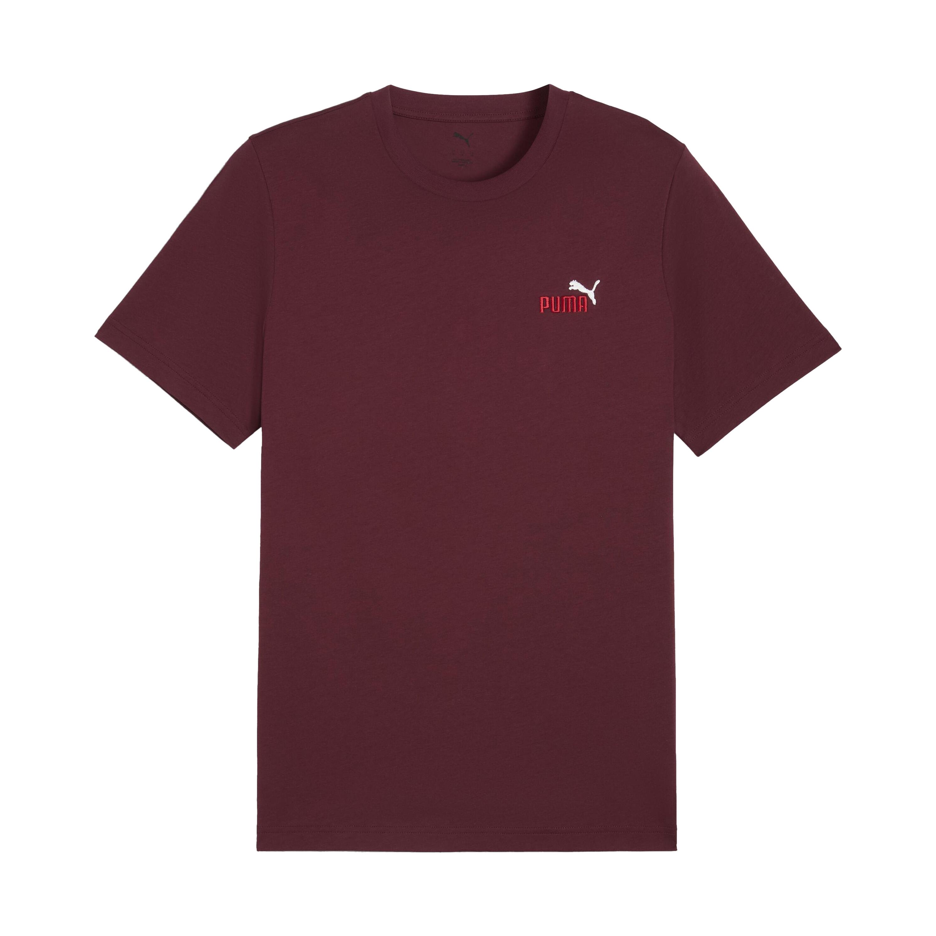 Puma - Tee Shirt Puma Ess 2 Color Small Logo - Homme - T-shirt Manches Courtes - Bordeaux|rouge - Decathlon