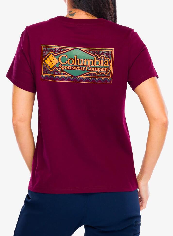Koszulka bawełniana damska Columbia Rolling Bend Graphic