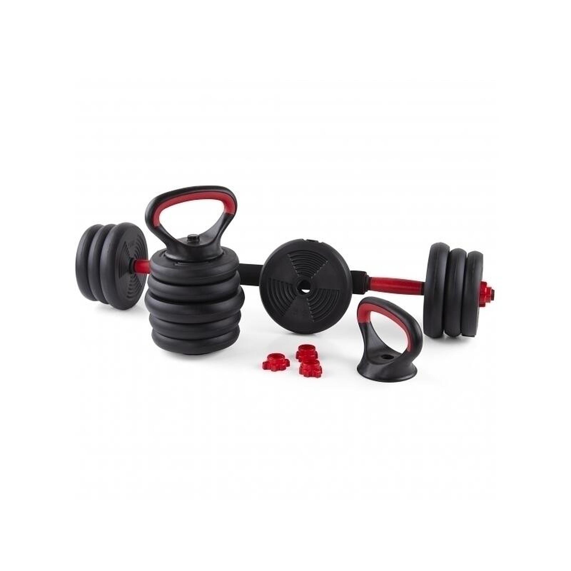 Gantera reglabila kettlebell FitTronic 6 in 1 de 20 kg KF20