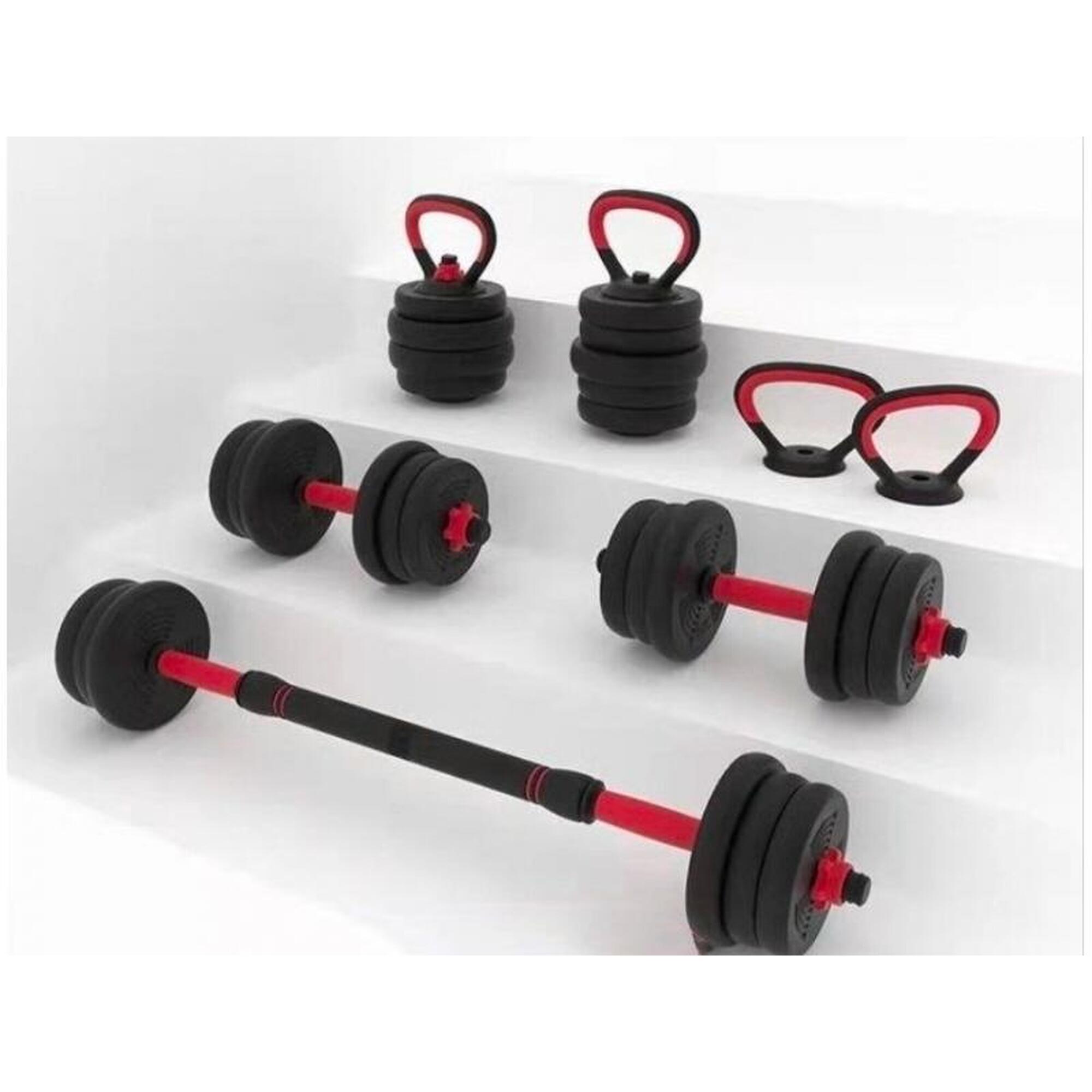 Gantera reglabila kettlebell FitTronic 6 in 1 de 20 kg KF20