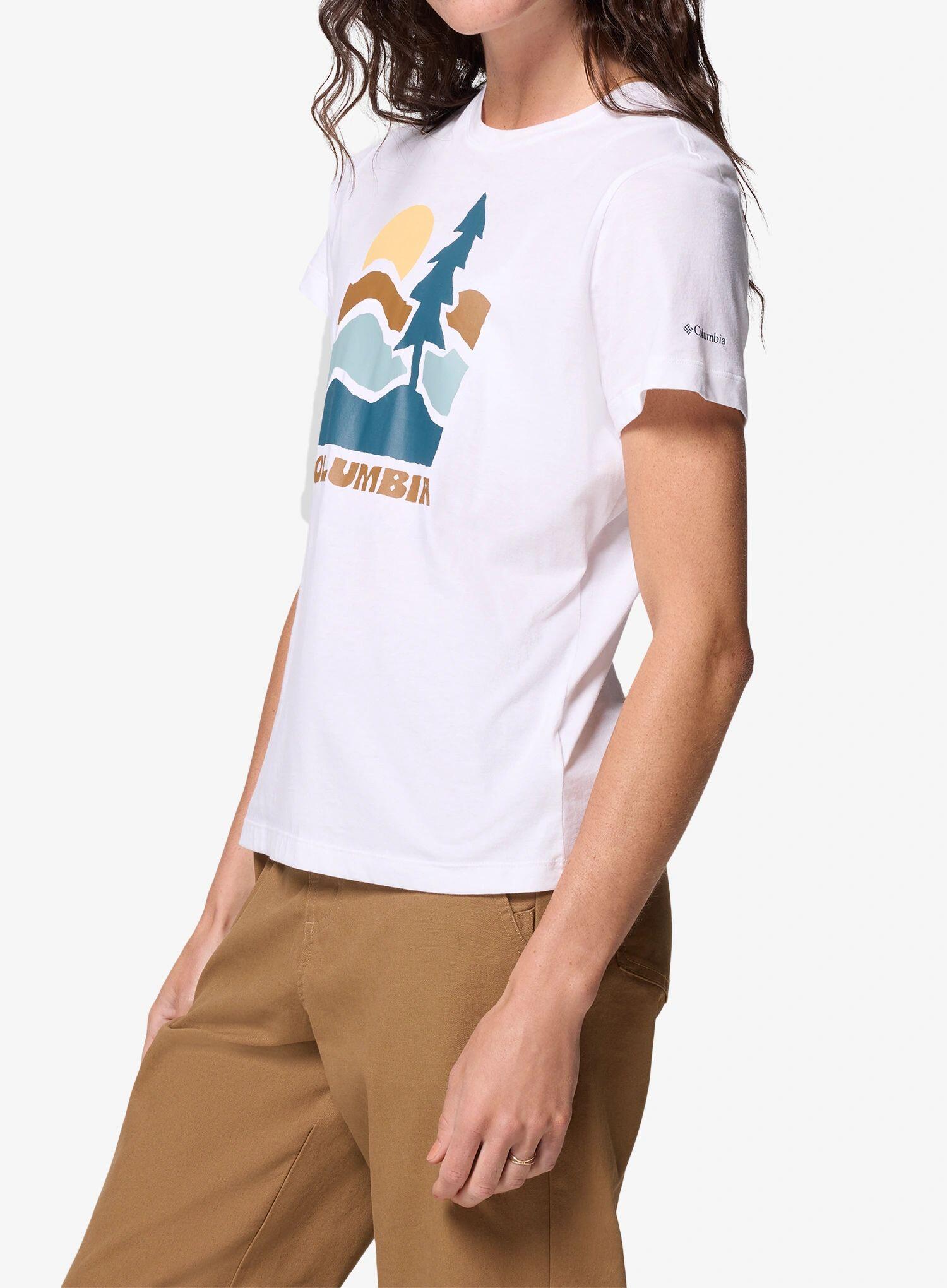 Dames trekking T-shirt Columbia Ruby Springs Graphic Fitted 3/6