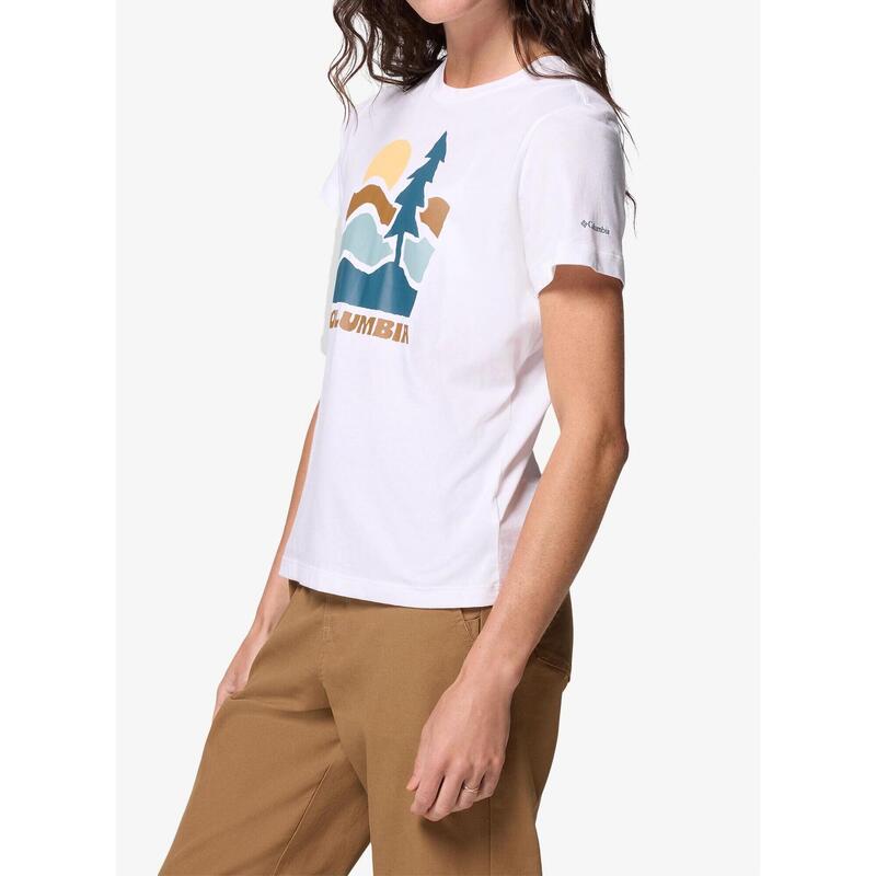 Tricou de drumeție pentru femei Columbia Ruby Springs Graphic Fitted