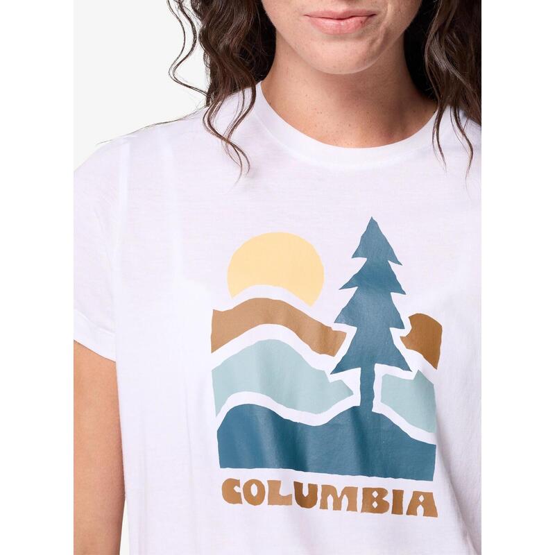 Tricou de drumeție pentru femei Columbia Ruby Springs Graphic Fitted