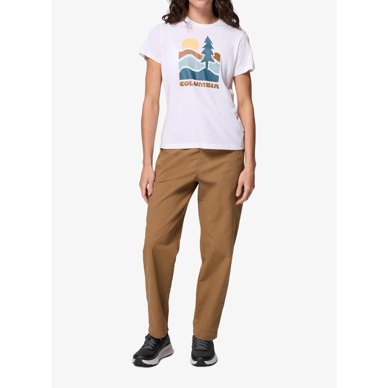 Tricou de drumeție pentru femei Columbia Ruby Springs Graphic Fitted