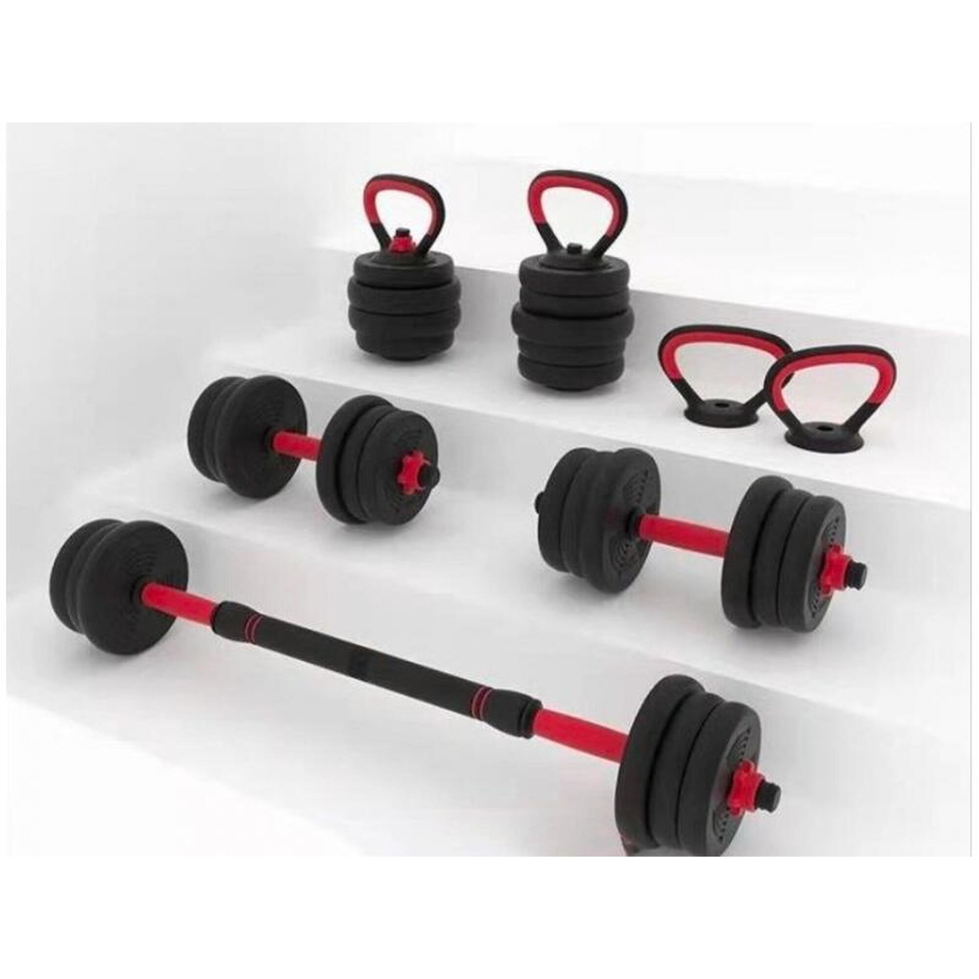 Gantera reglabila kettlebell FitTronic 6 in 1 de 40 kg KF40