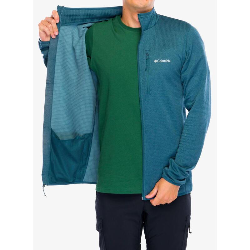 Pulover polar Essential Hike Grid Fleece Full Zip barbati