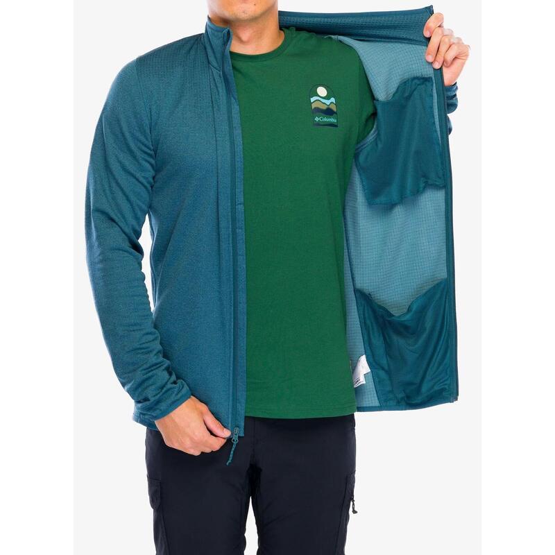 Pulover polar Essential Hike Grid Fleece Full Zip barbati