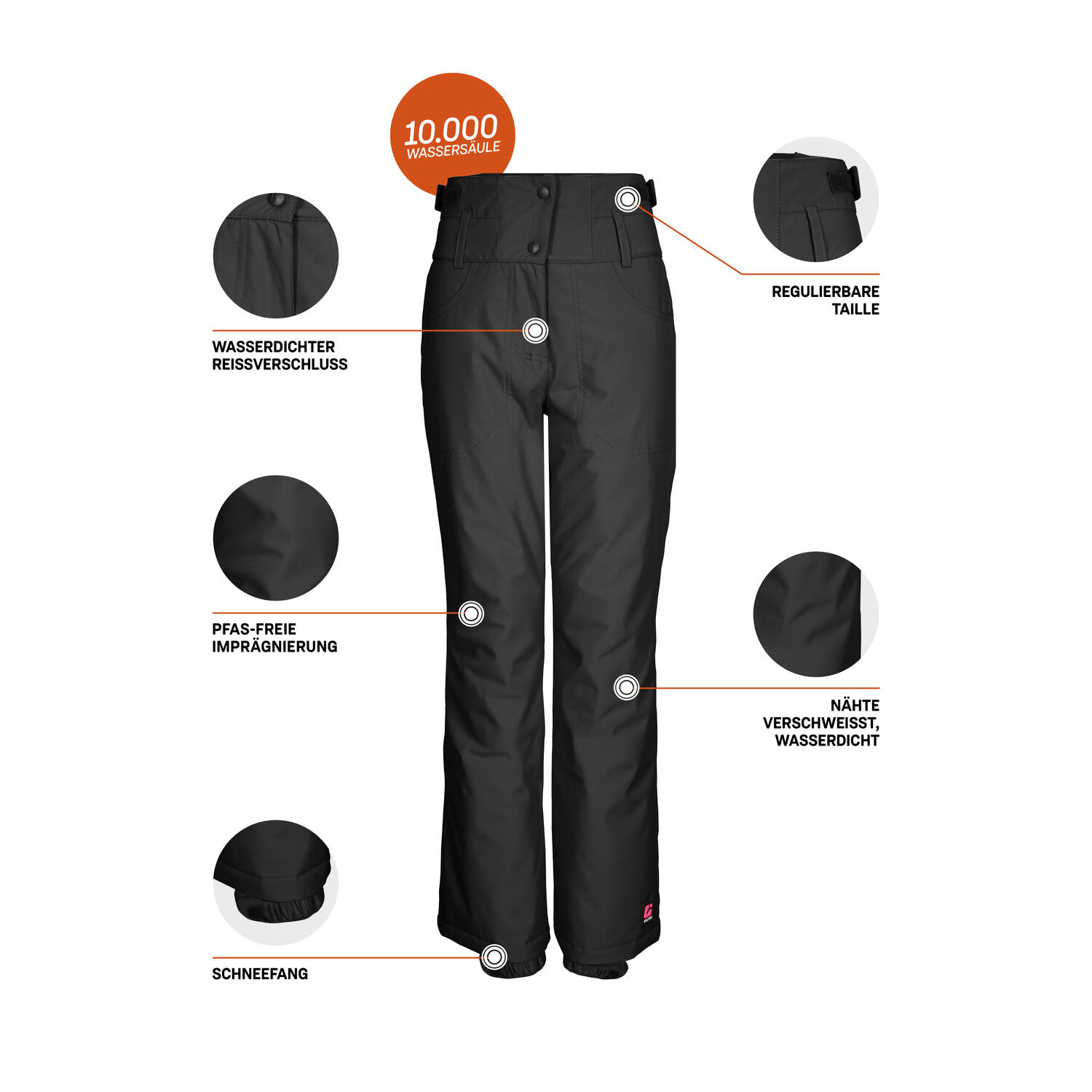 Kinder Skihose KSW 212 GRLS SKI PNTS 5/6