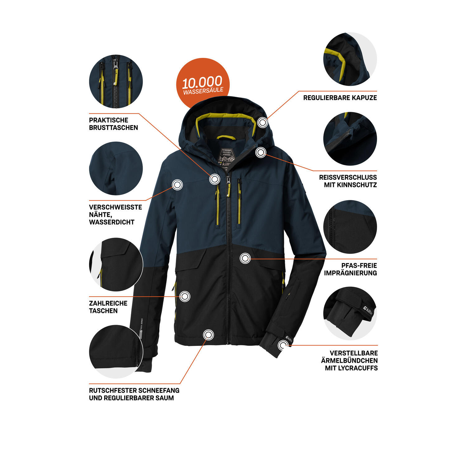 Kinder Skijacke KSW 201 BYS SKI JCKT 5/6