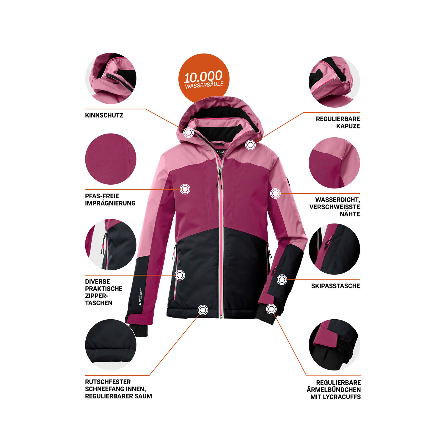 Kinder Skijacke KSW 196 GRLS SKI JCKT 6/7