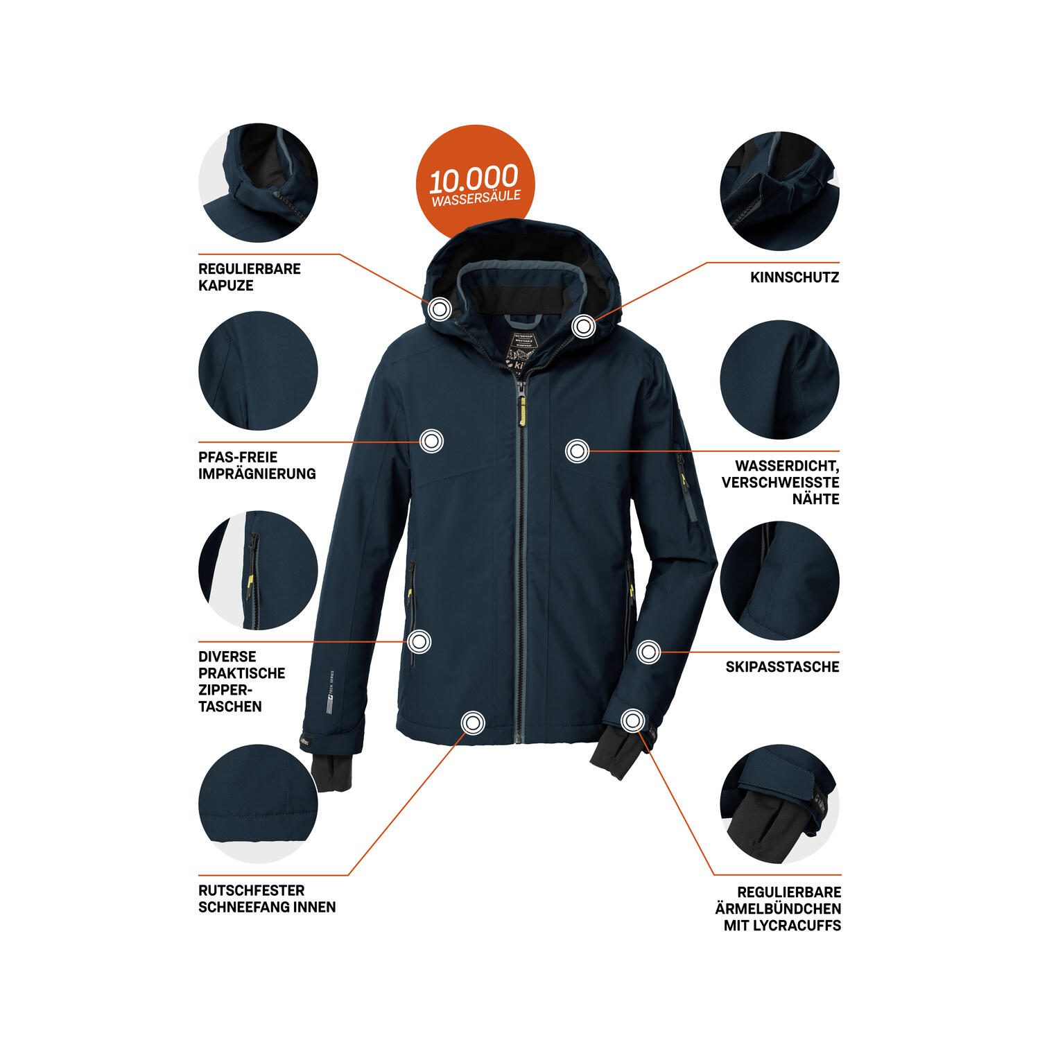 Kinder Skijacke KSW 202 BYS SKI JCKT 5/6