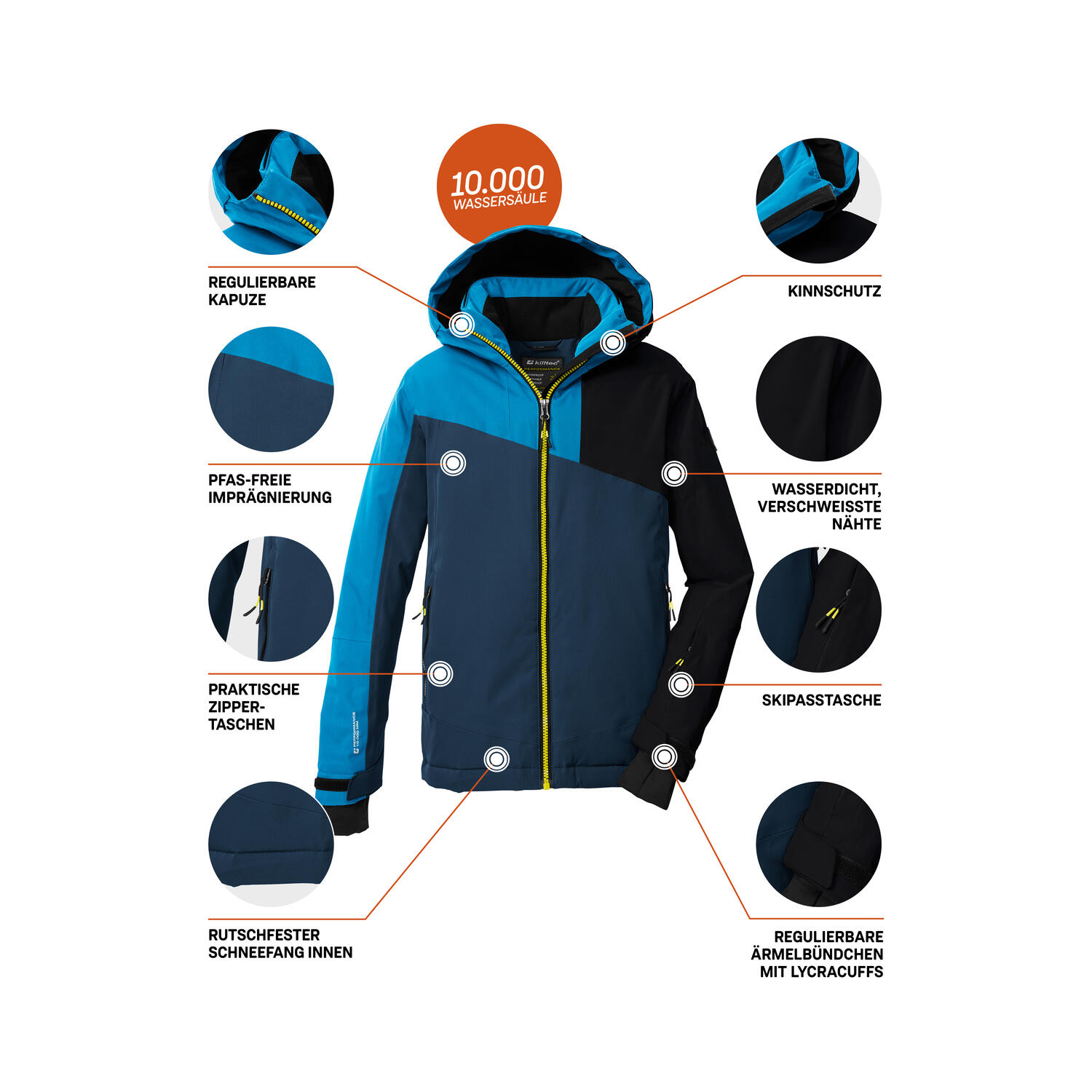 Veste de ski avec capuche enfant Killtec KSW 192 5/6