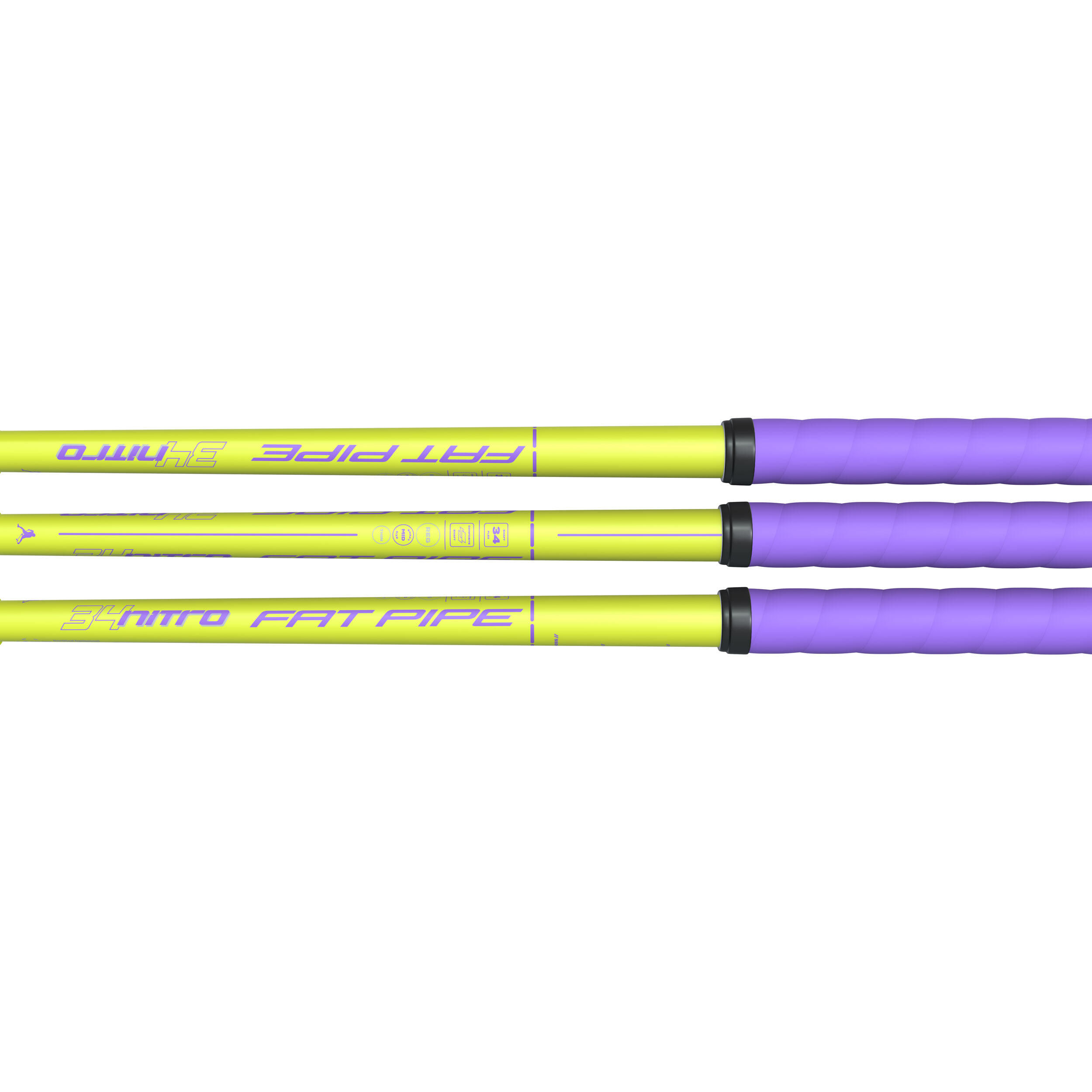 DĚTSKÁ FLORBALOVÁ HŮL FAT PIPE NITRO 34 YELLOW/PURPLE PRAVÁ 3/5