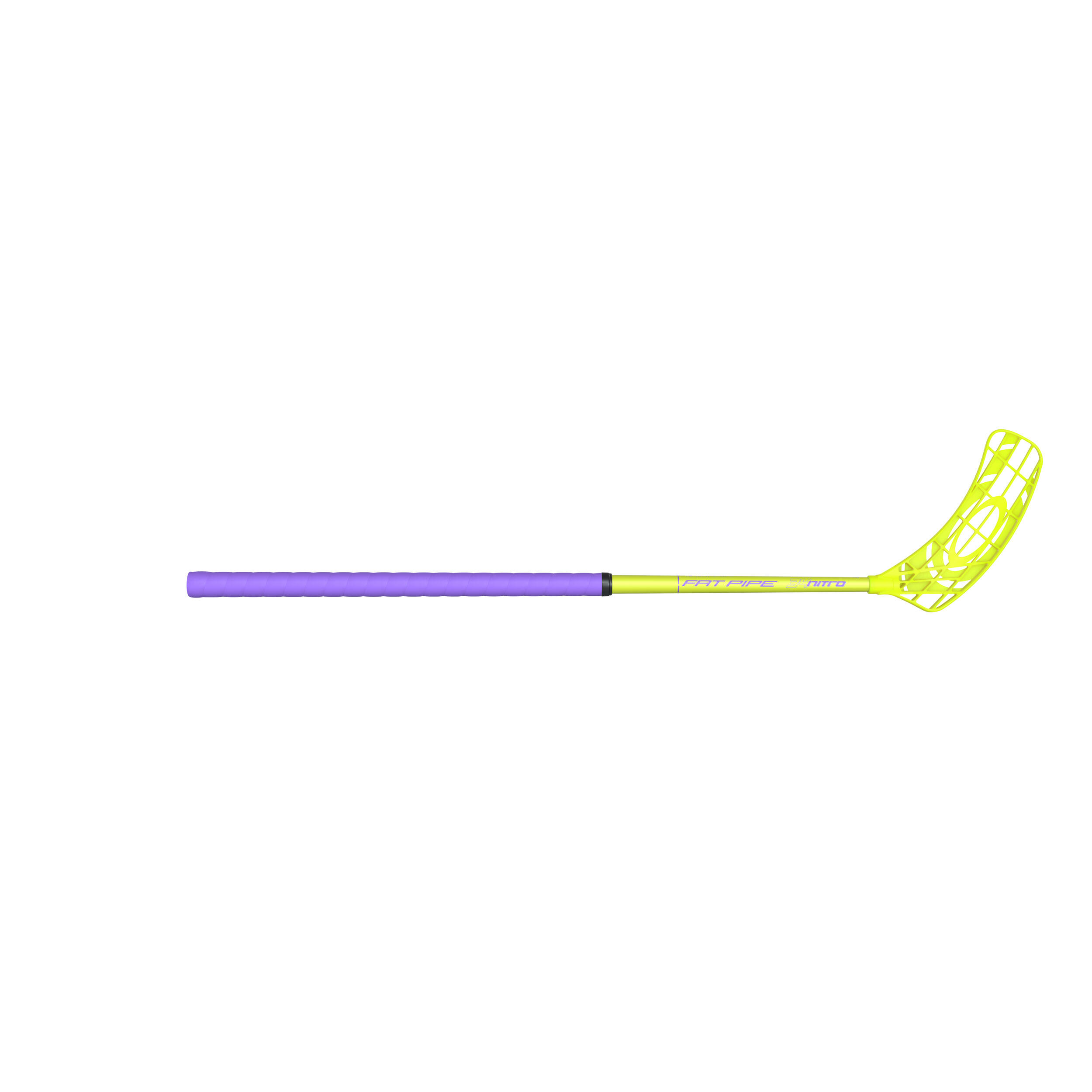 DĚTSKÁ FLORBALOVÁ HŮL FAT PIPE NITRO 34 YELLOW/PURPLE PRAVÁ 2/5