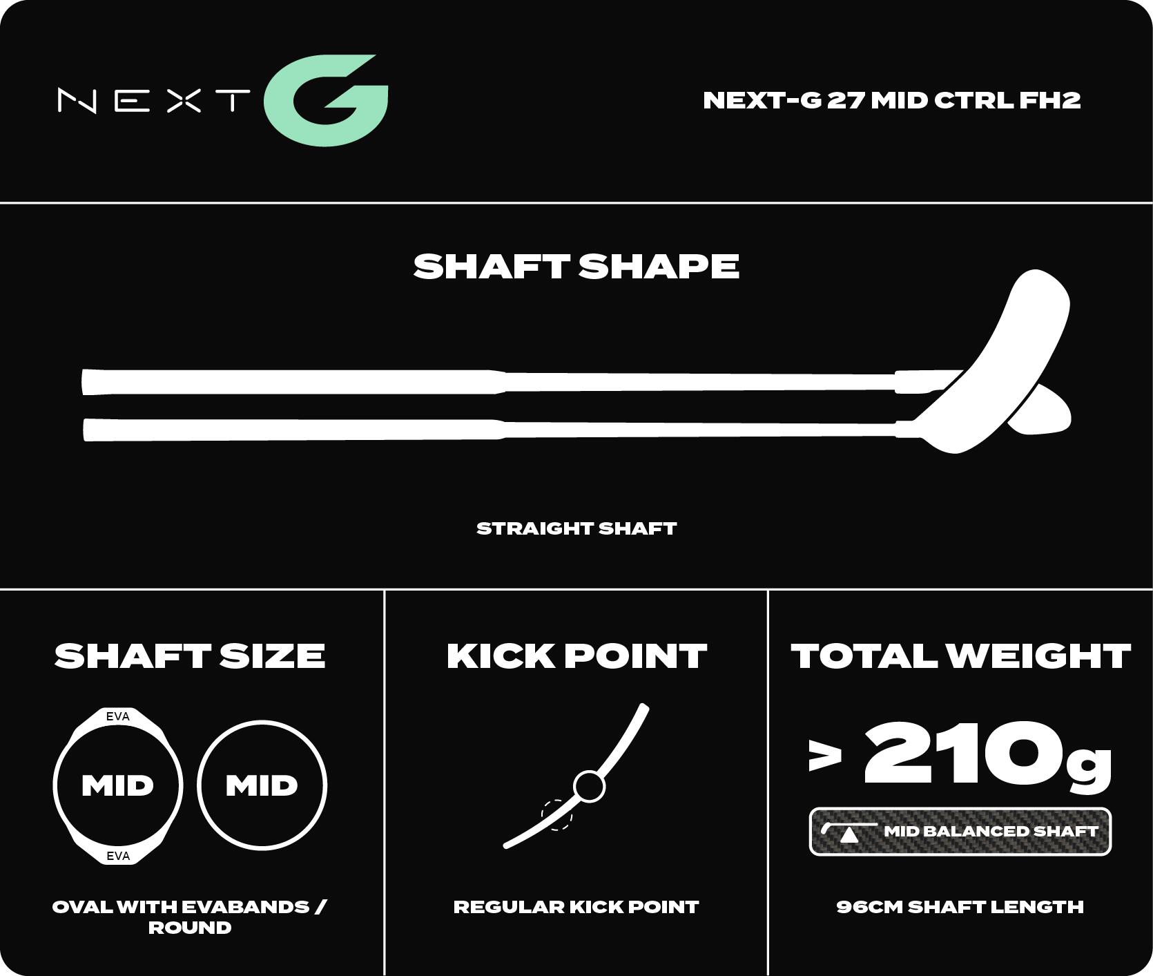 FLORBALOVÁ HŮL FAT PIPE NEXT-G 27 CTRL SLICKS FH2 LEVÁ 5/6