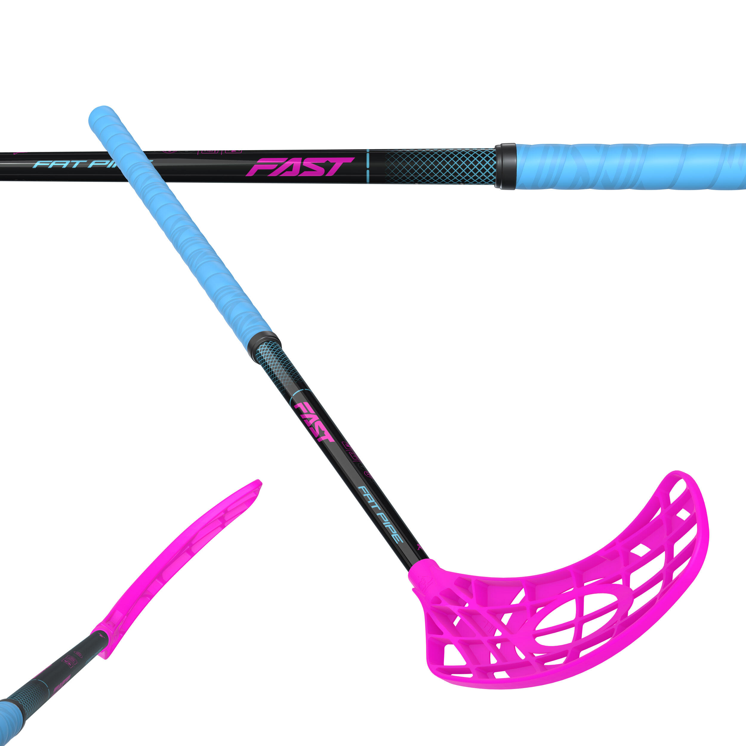 FAT PIPE DĚTSKÁ FLORBALOVÁ HŮL FAT PIPE FAST 34 PINK PRAVÁ