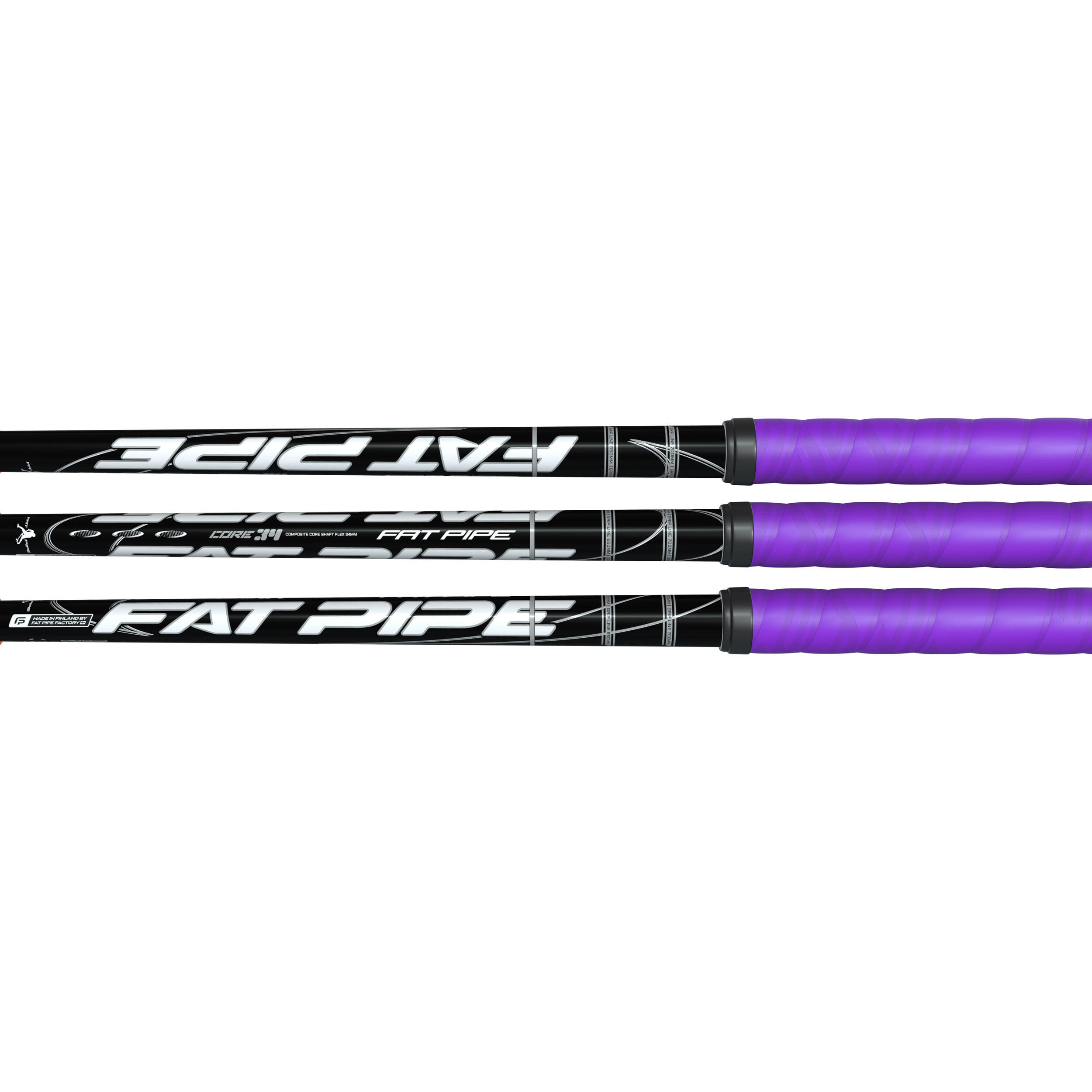 DĚTSKÁ FLORBALOVÁ HŮL FAT PIPE CORE 34 PURPLE/ORANGE LTD. LEVÁ 4/5