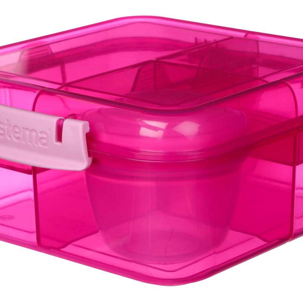 Trojkomorový desiatový box Lunch™ s nádobou na jogurt a 2 podnosmi 1,25 l