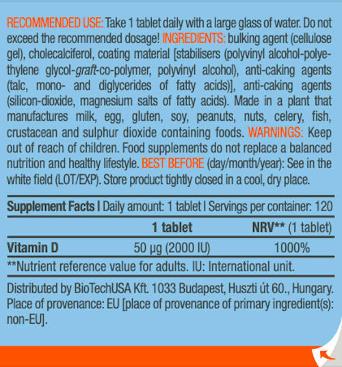 Witamina D3 2000 IU (120 kaps) 3/5