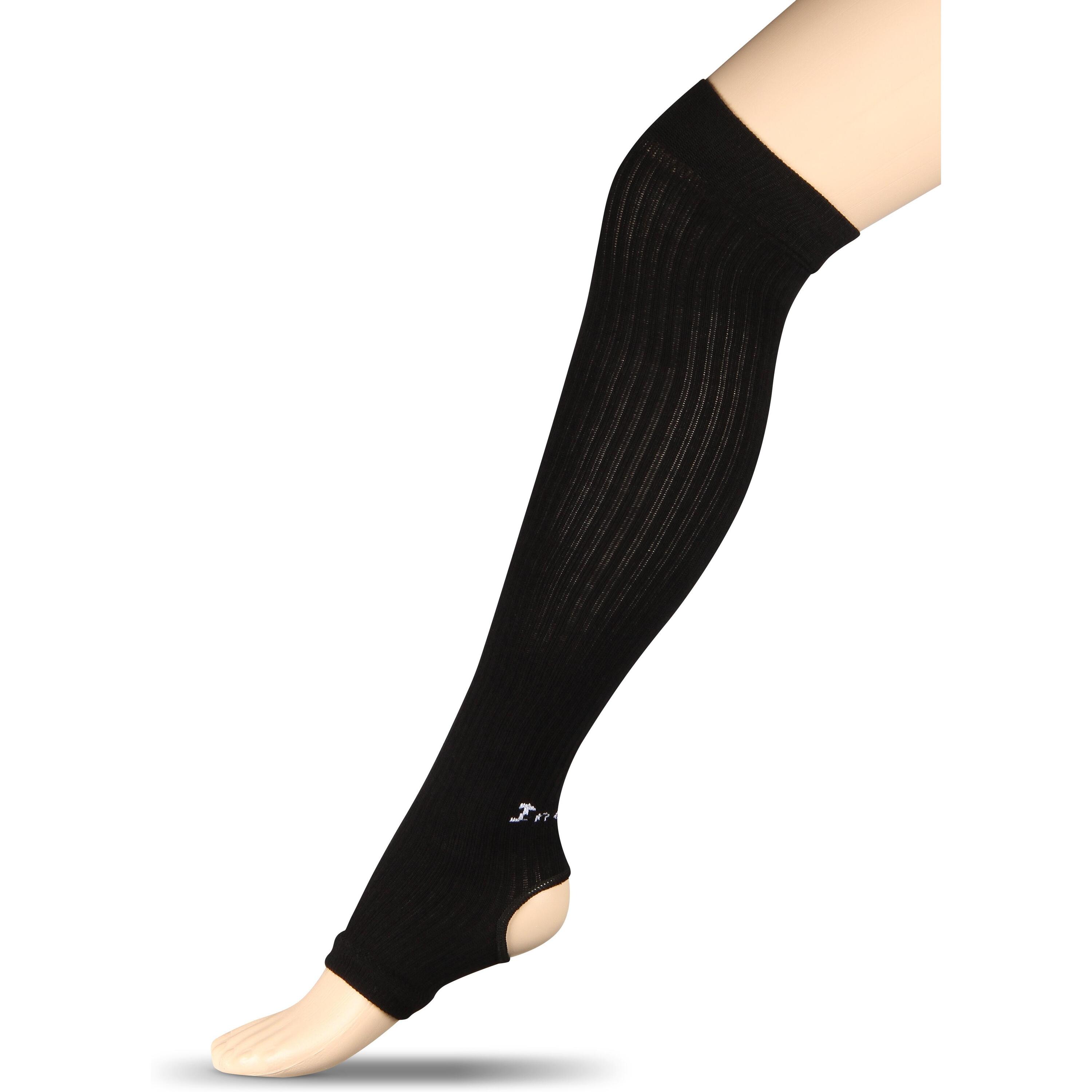 INDIGO SPORTS Meias de Aquecimento de Compressão Para Ginástica e Dança INDIGO 70 cm Pretos