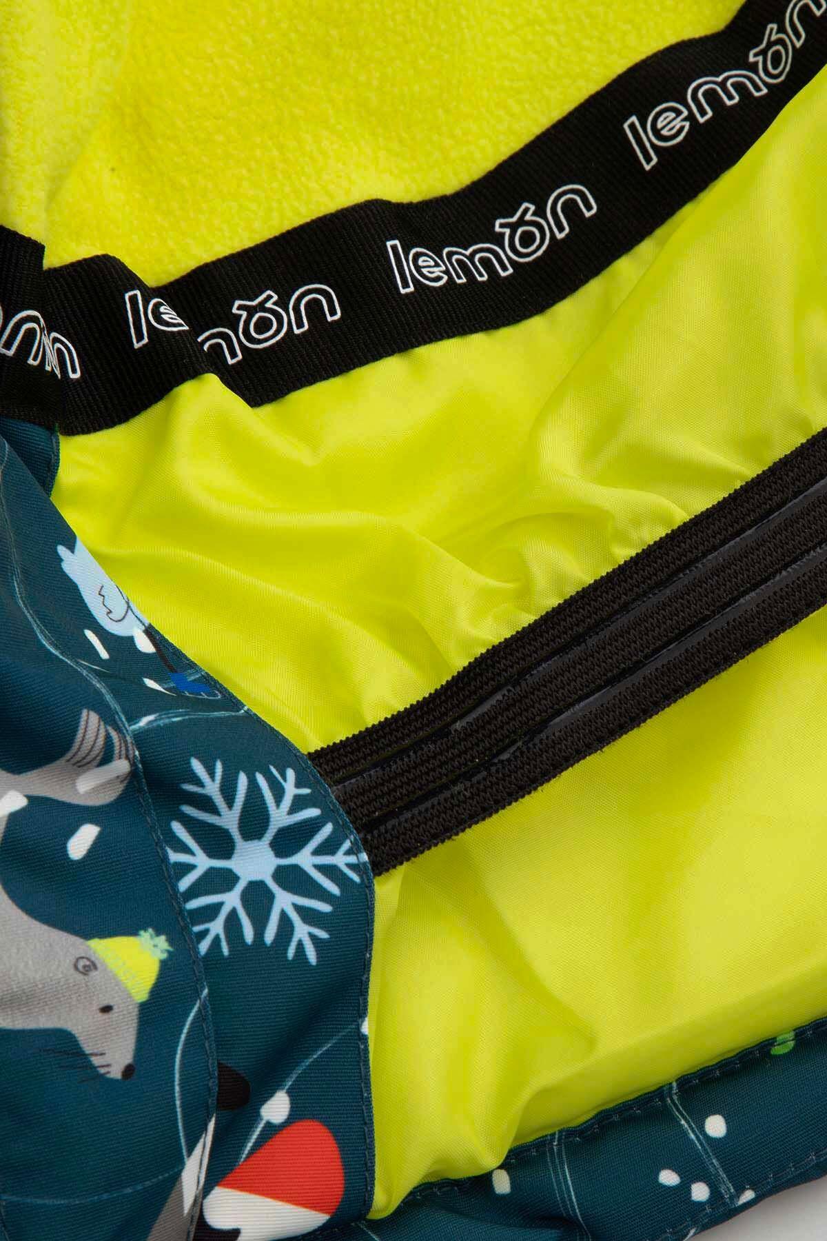 Kurtka narciarska dziecięca Lemon  Explore ZL4 granatowa 4/7