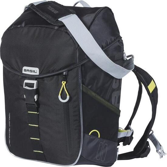 Basil Fahrradrucksack Miles Nordlicht black lime, 31x17x44cm, 17ltr, wasserd.