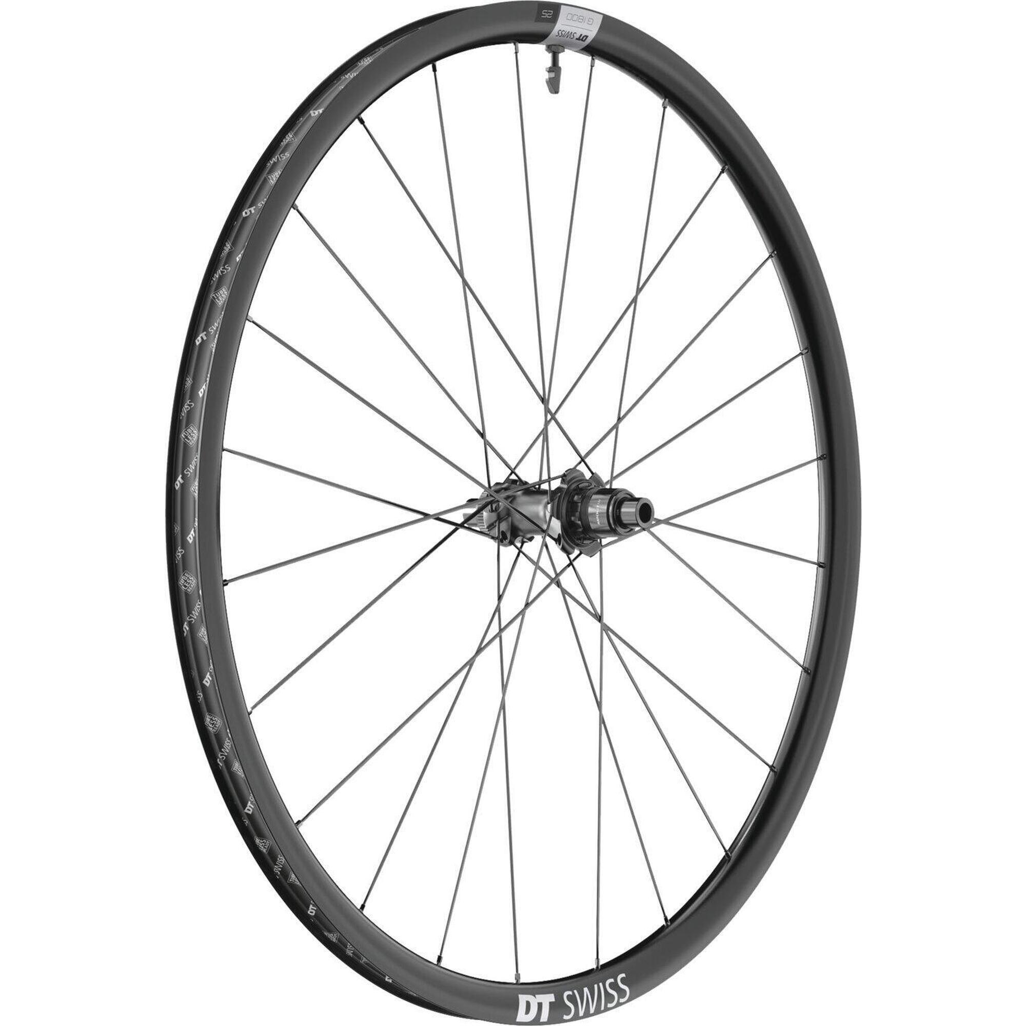 Dt Swiss - Roue Arrière Cassette Tubeless Disque Axe Traversant Dt Swiss G1800-25 - Roue - Noir - 700 Mm - Decathlon