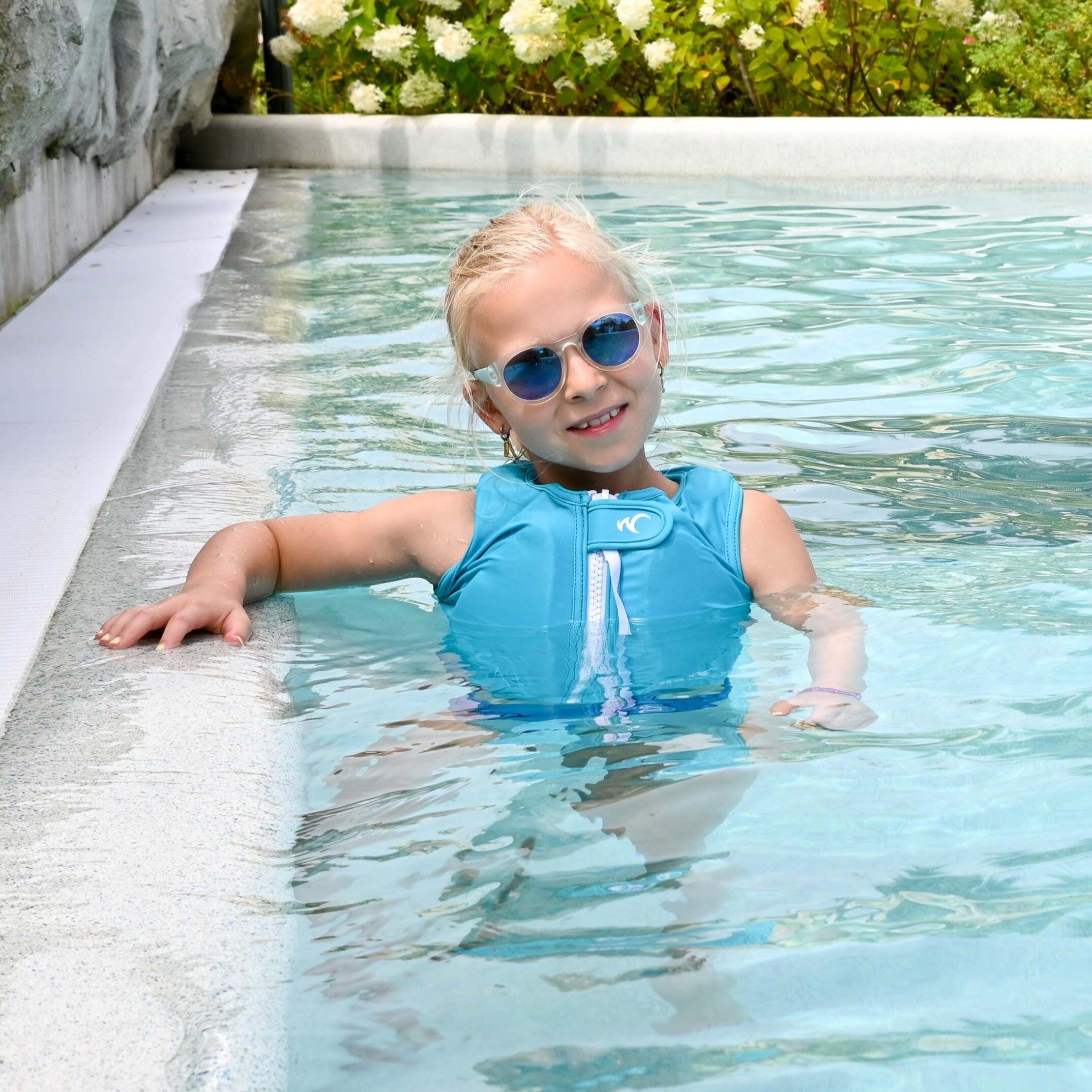 Gilet de natation Marseille Turquoise SWIMVEST - Résistant aux UV - Néoprène 3/7