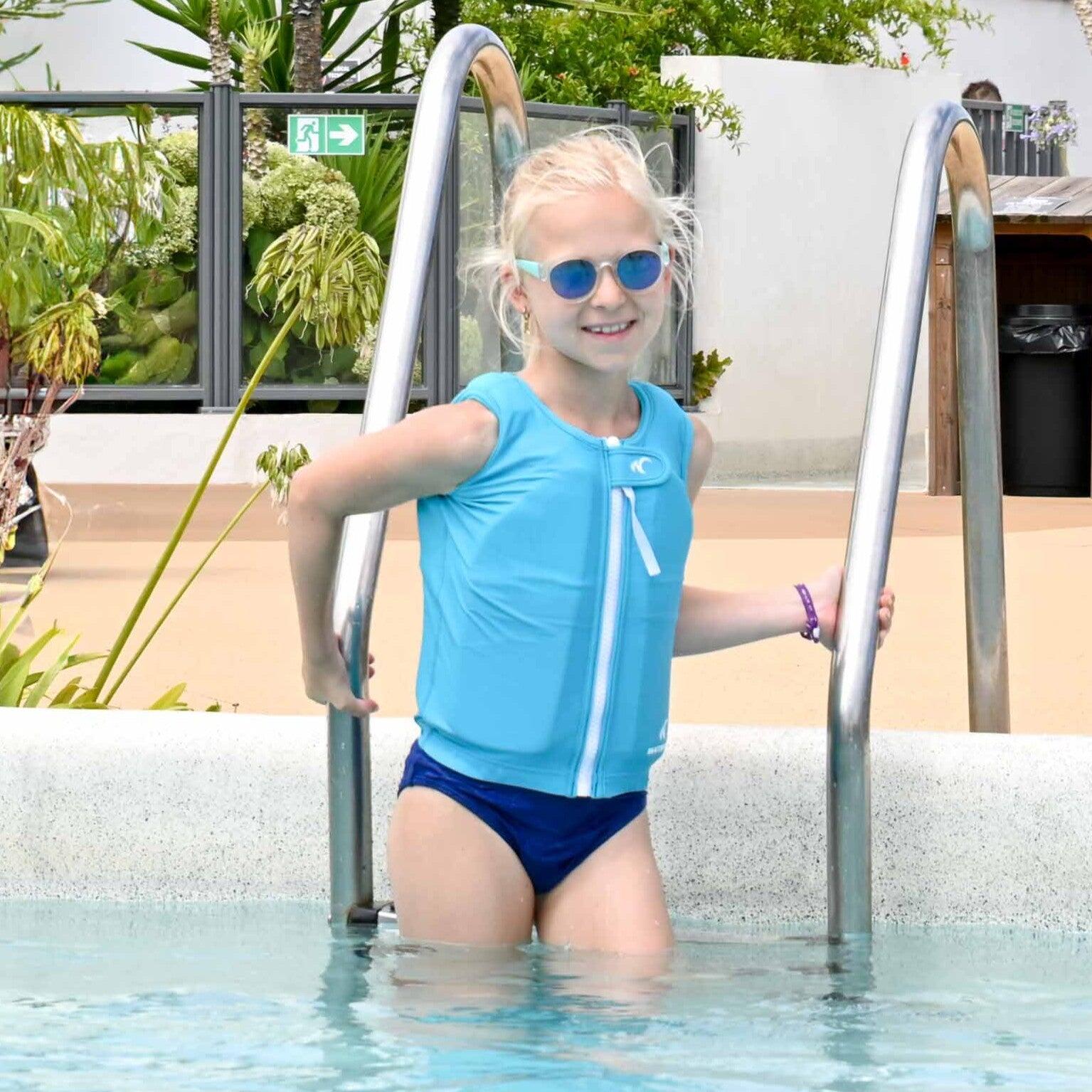 Gilet de natation Marseille Turquoise SWIMVEST - Résistant aux UV - Néoprène 6/7