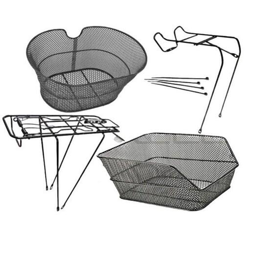 Cestino Posteriore + Cestino Anteriore + Portapacchi Anteriore E Posteriore Bici