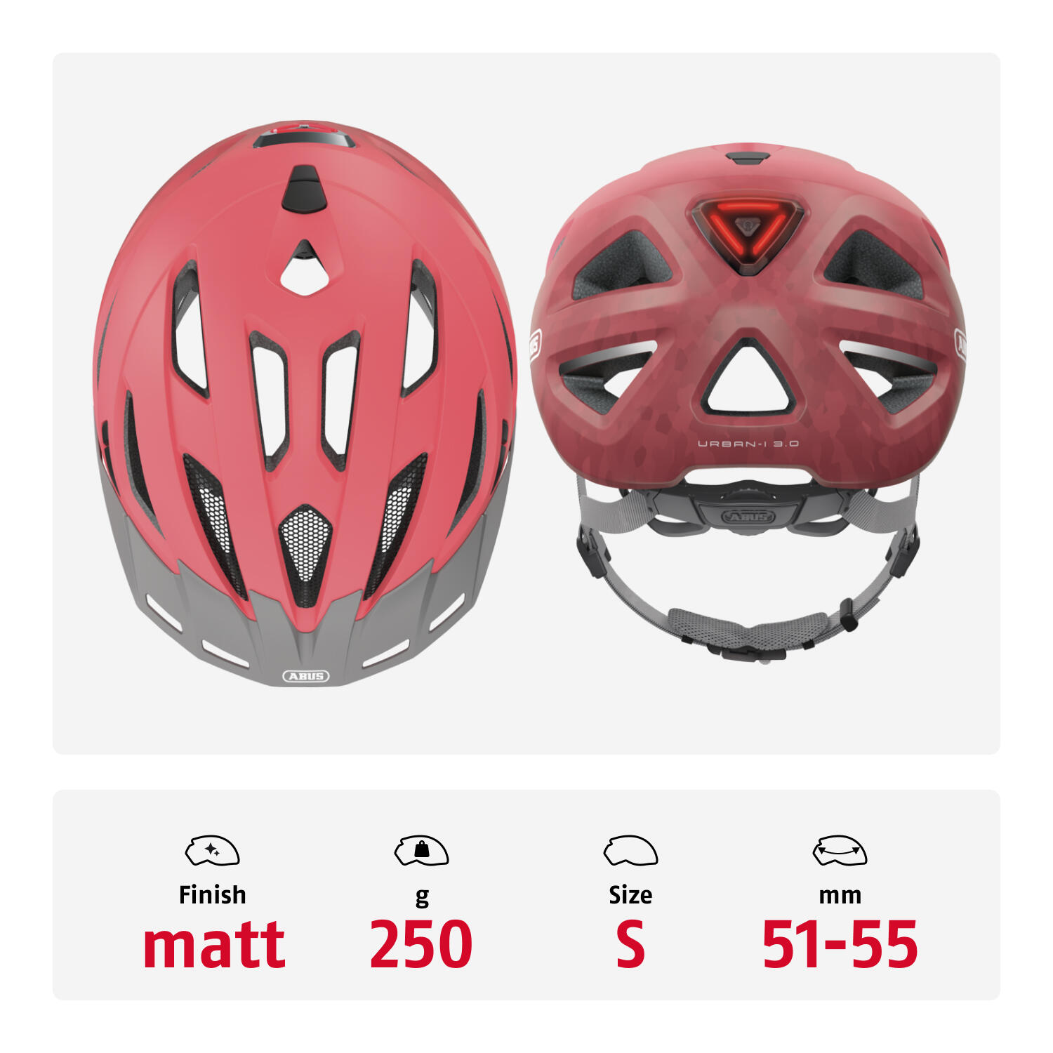 Casco Urban-I 3.0" per il tempo libero, rosso 3/7