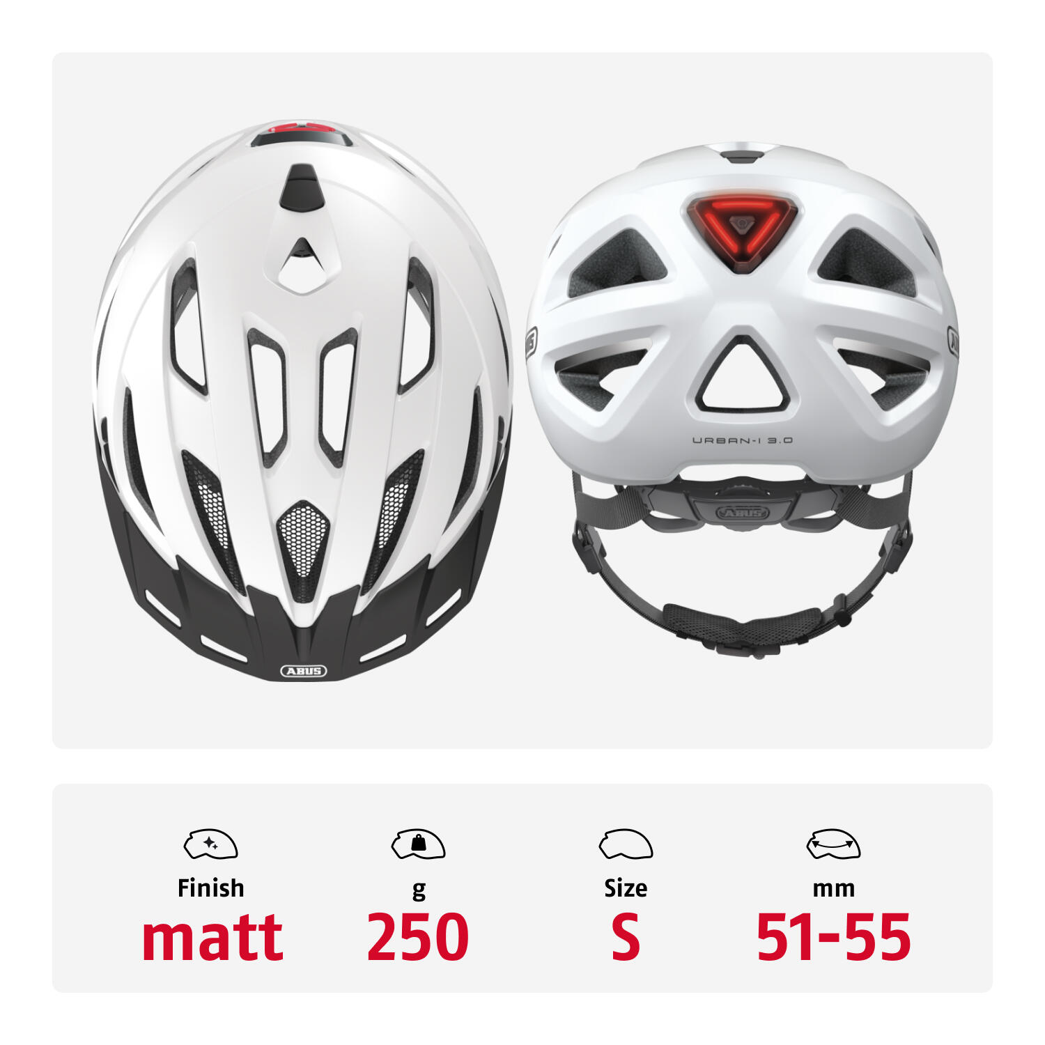 Casco Abus Urban-I 3.0 Blanco Polar S 51-55cm 3/7