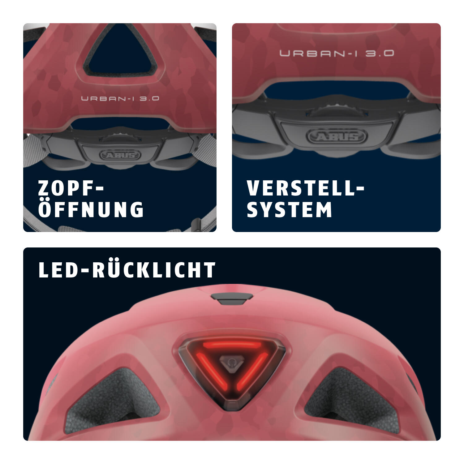 Casco Urban-I 3.0" per il tempo libero, rosso 4/7