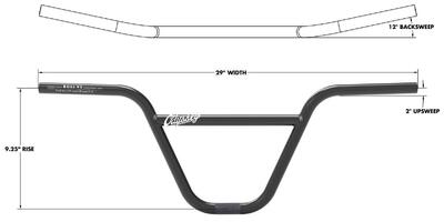Manubrio Odyssey Boss V2 Nero - Hauteur Manubrio - 9.25''