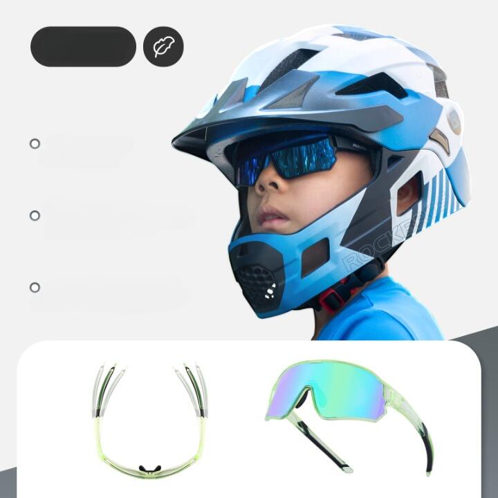 Lunettes de Vélo Polarisées pour Enfant Anti-UV400 Vert clair 3/7