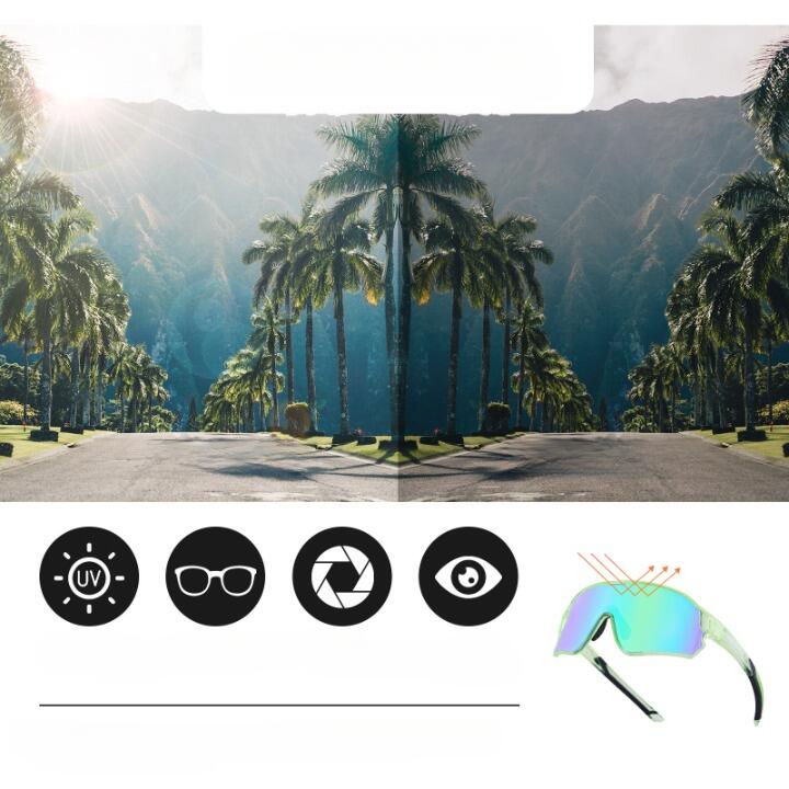 Lunettes de Vélo Polarisées pour Enfant Anti-UV400 Vert clair 2/7