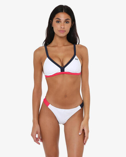 Bas de maillot de bain femme blanc en matière synthétique pour la natation