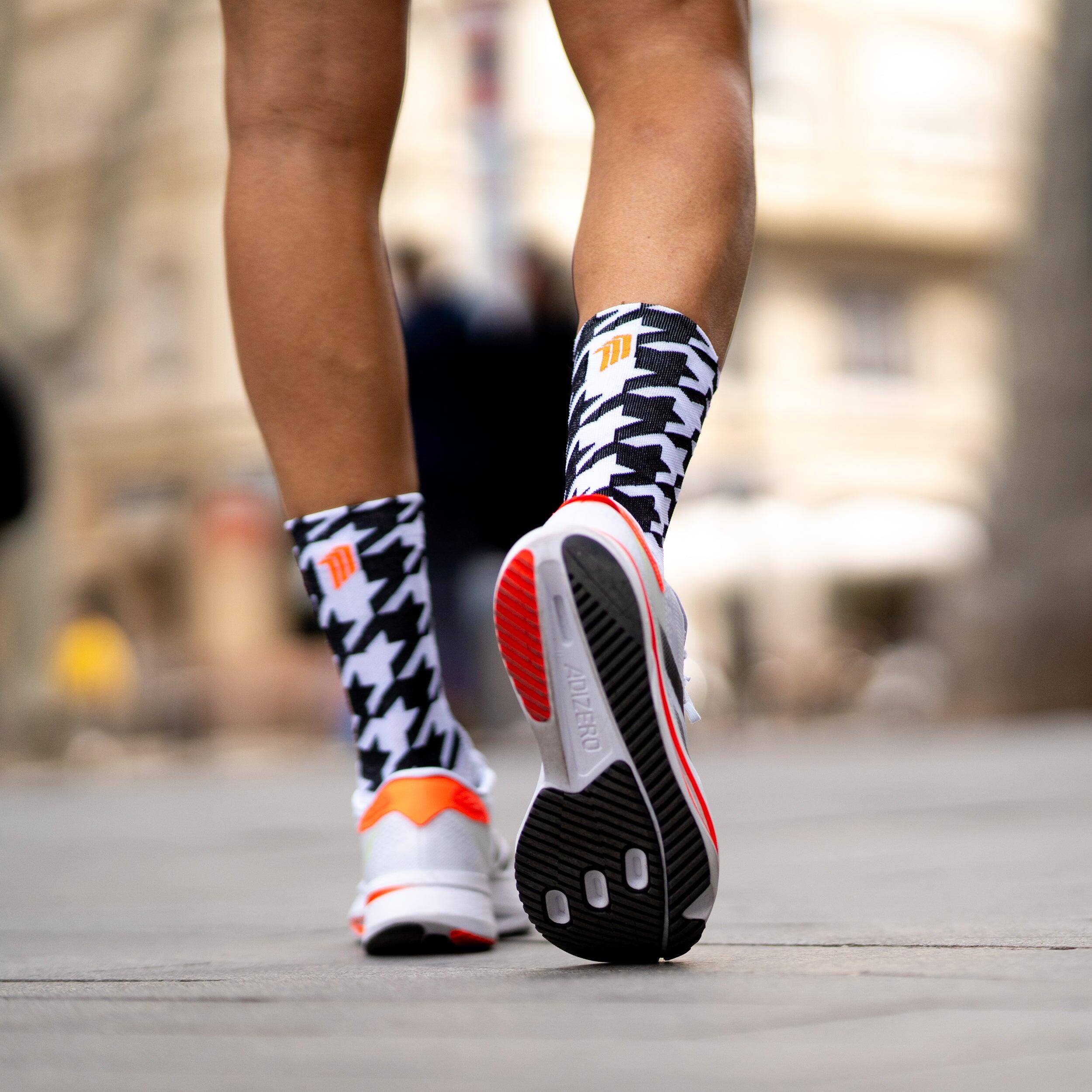 FLOW WHITE - CHAUSSETTE DE COURSE 4/5