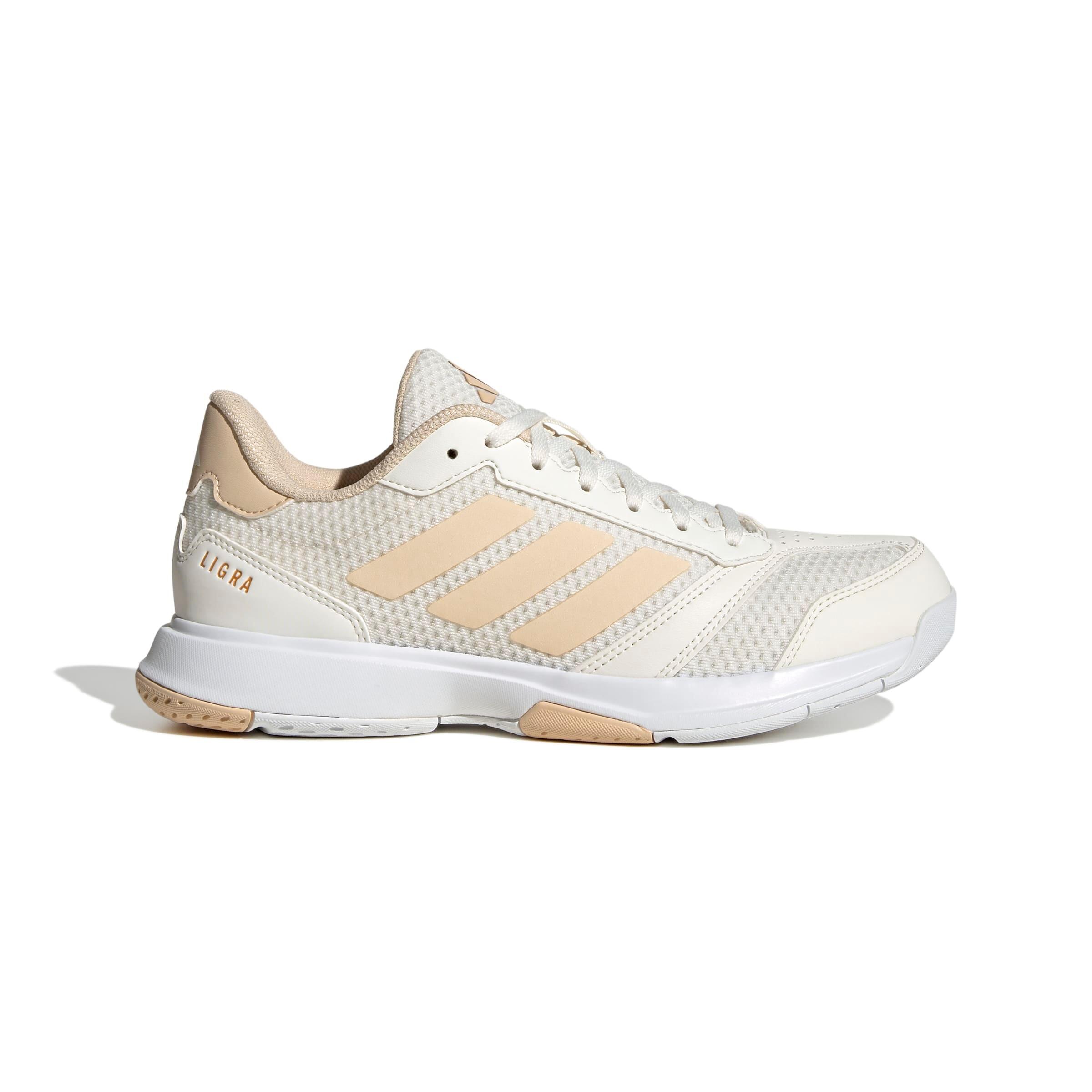 Adidas - Chaussures Indoor Femme Adidas Ligra 8 - Chaussures De Sport - Beige|blanc - Decathlon