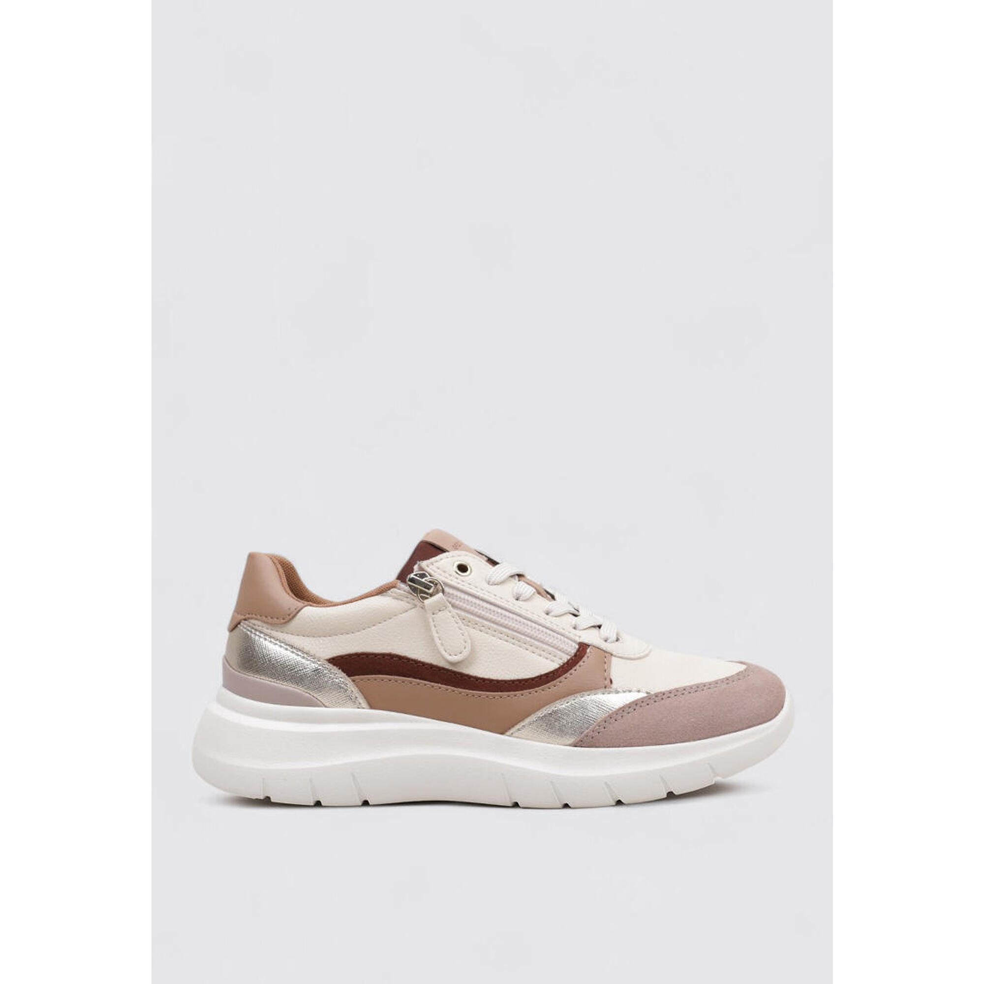Geox - Chaussure De Randonnée Baskets Femme Geox D Plummery E Ble - Baskets - Beige - Decathlon