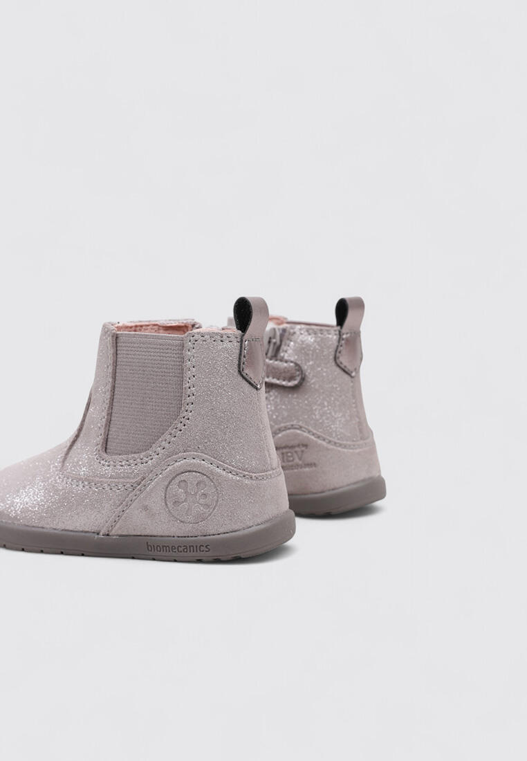 Zapatillas barefoot - Niño - Velcro, cuero - 251155 - Gris 4/4