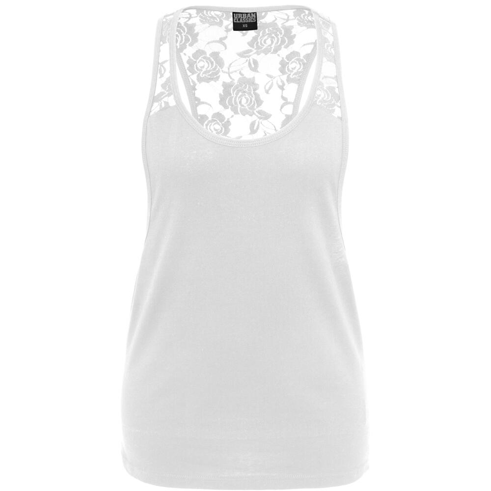 URBAN CLASSICS Women's Urban Classic flower lace loose tank top