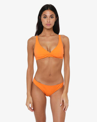 Oranje synthetische badslip voor dames