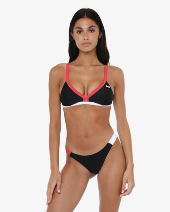 Bas de maillot de bain femme blanc en matière synthétique pour la natation