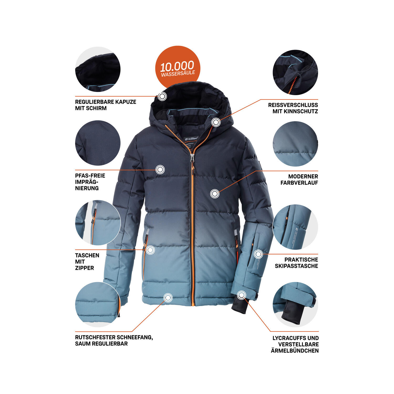 Chaqueta - Esquí - Acolchada - KSW 382 BYS - Smoke Blue/Black 5/6