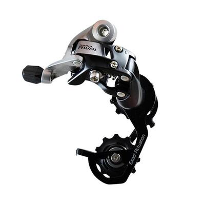 Achterderailleur met dubbele kooi kort sram rival